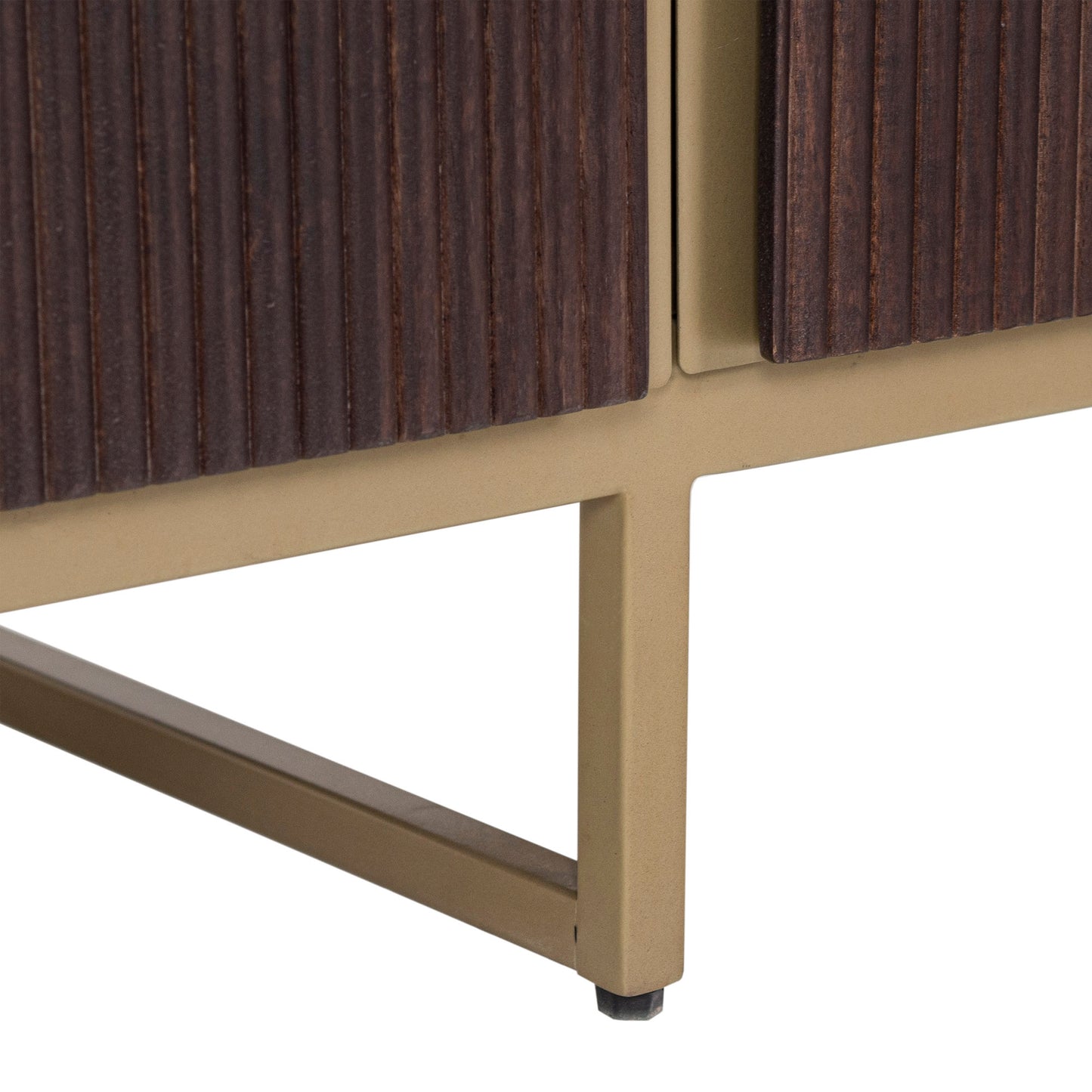 Modern Fluted Wood TV Unit
