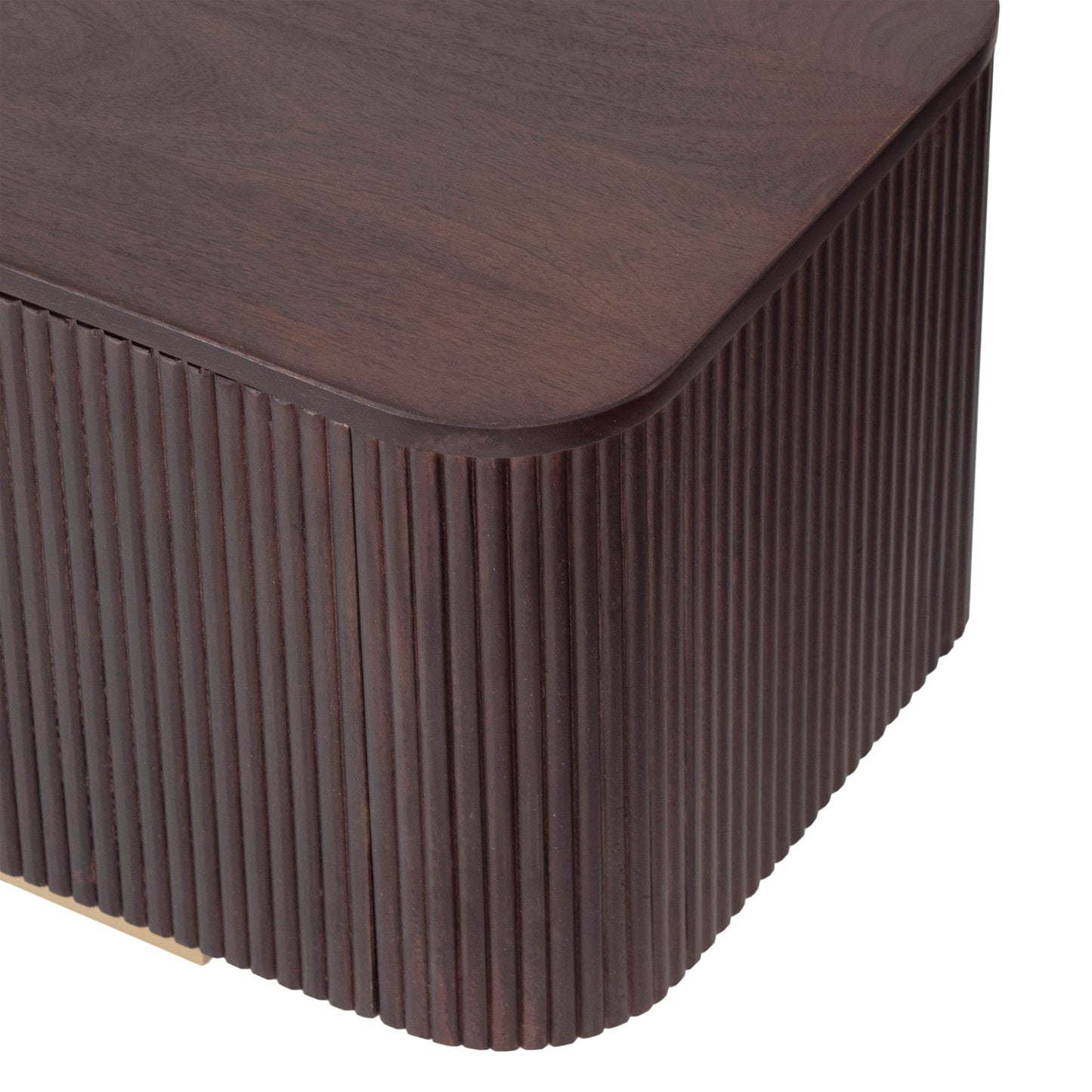 Modern Fluted Wood TV Unit