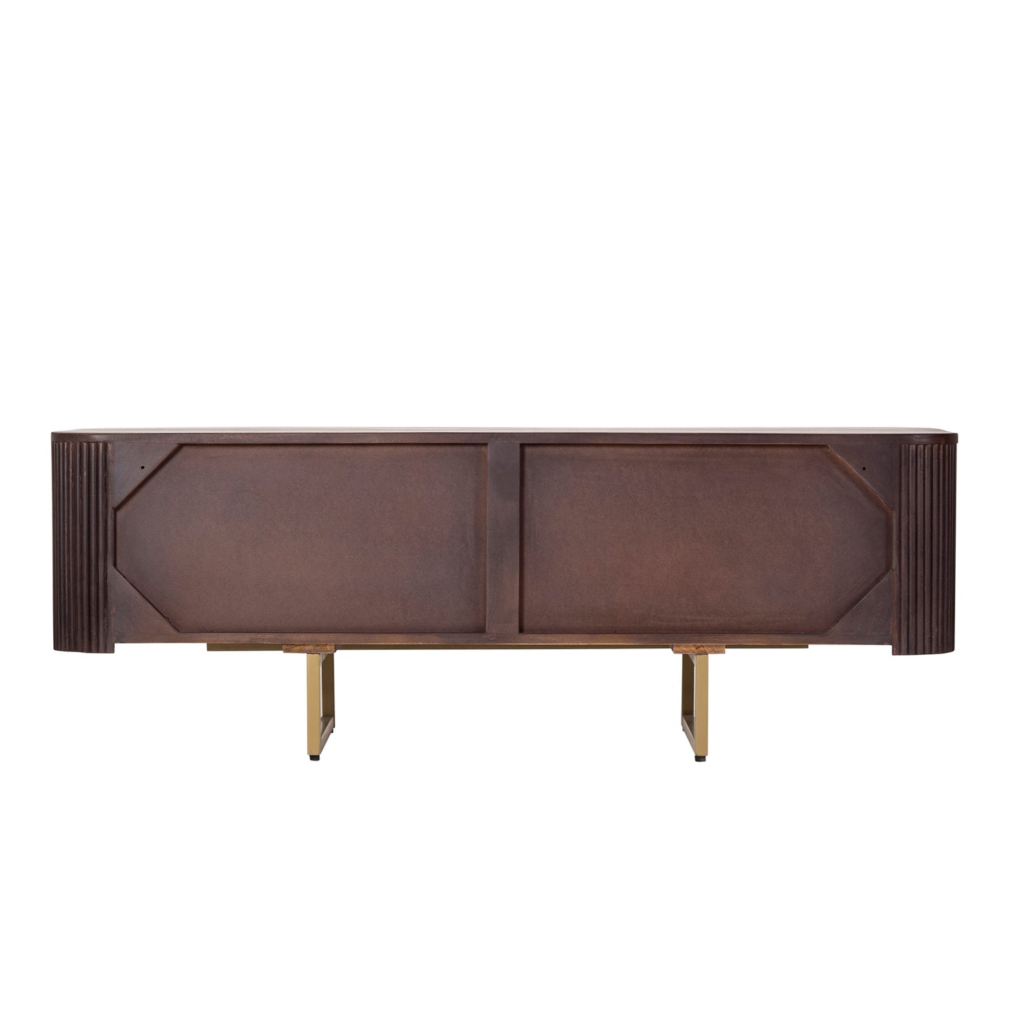 Modern Fluted Wood TV Unit