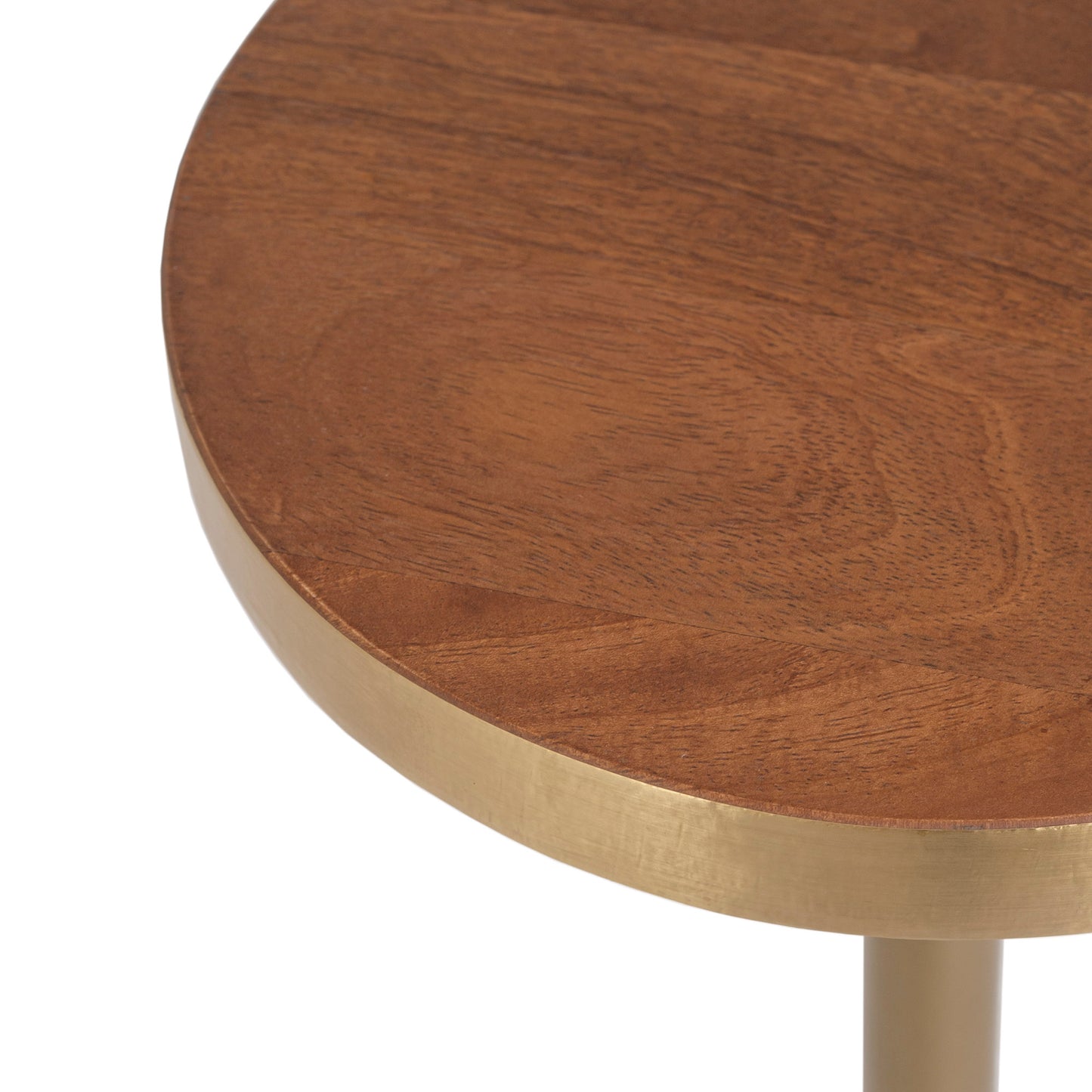 Asymmetrical Brass Accent Coffee Table