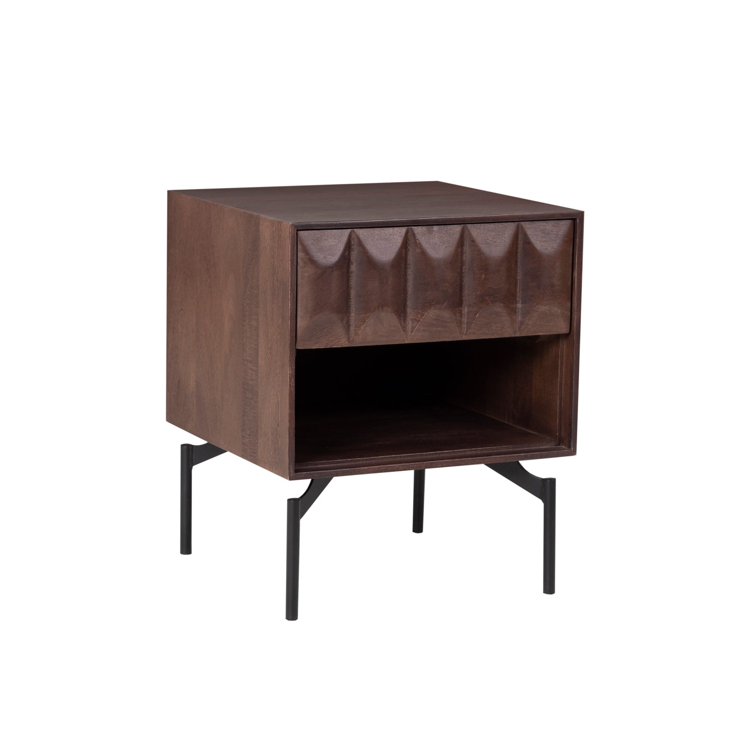 Modern Walnut Bedside Table