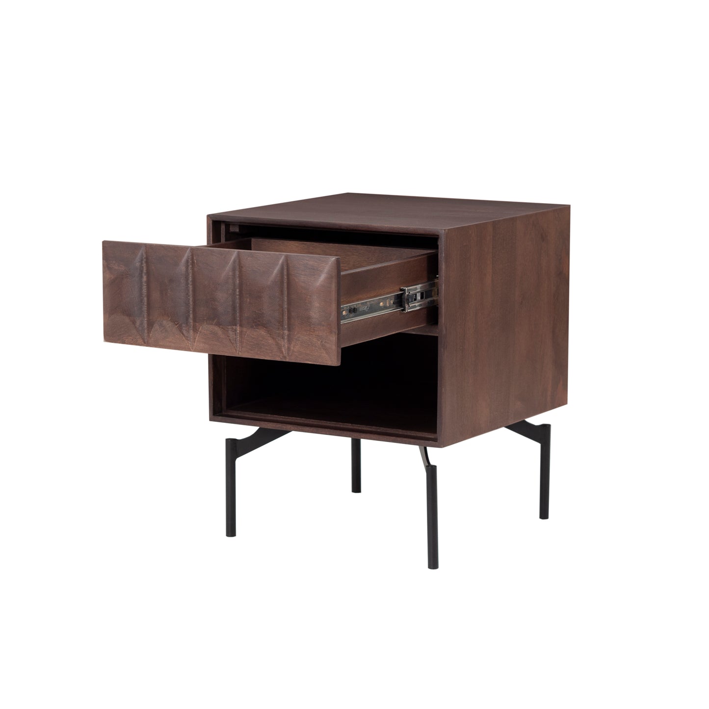 Modern Walnut Bedside Table