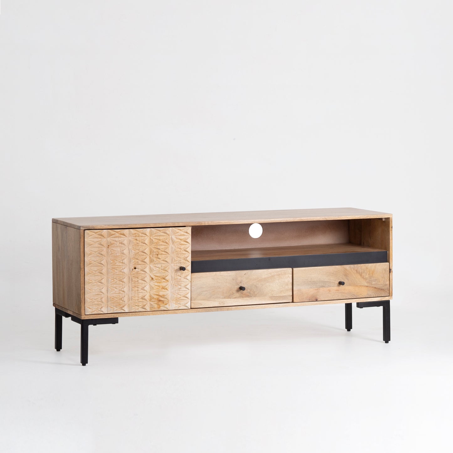TV Unit with Drawers & Open Shelf