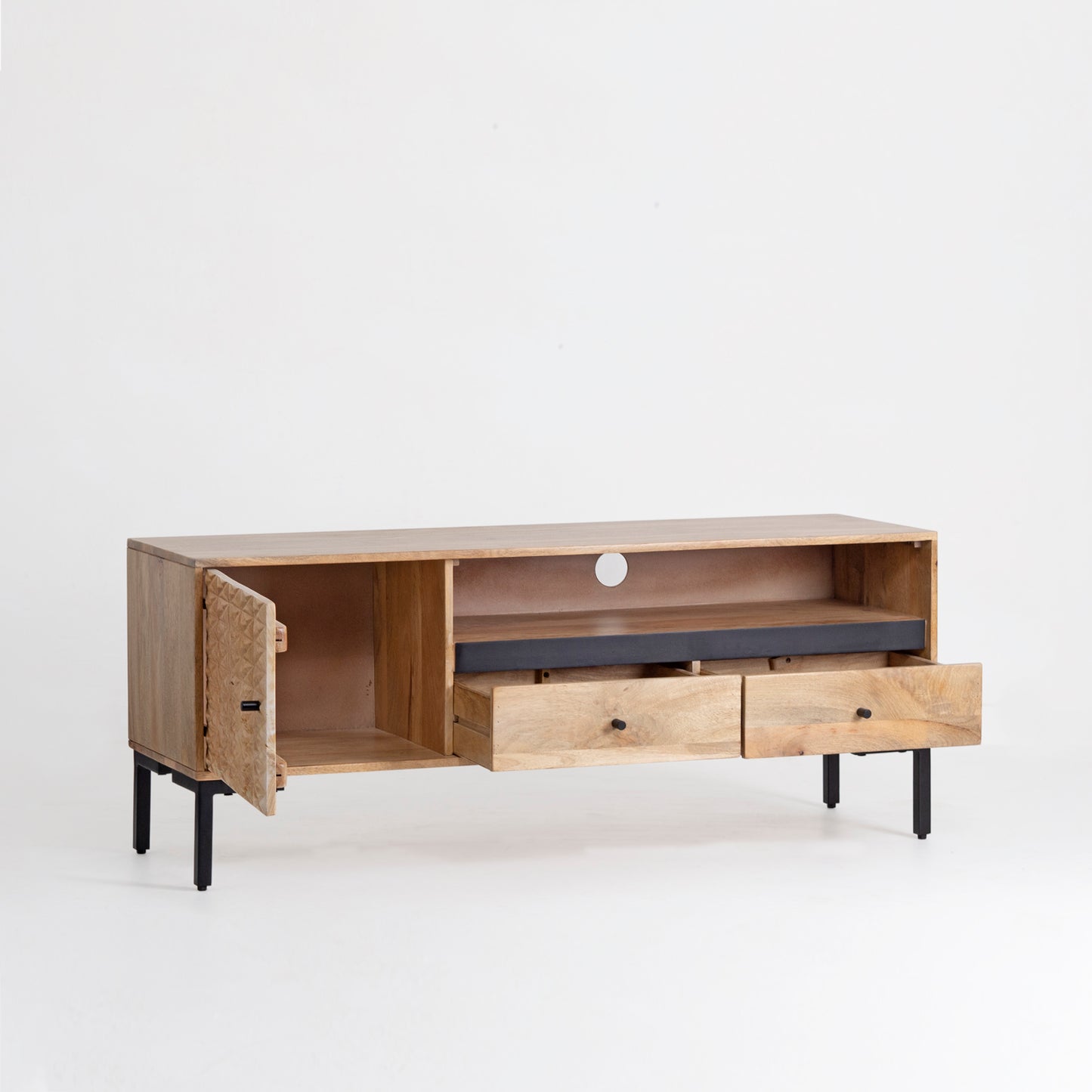 TV Unit with Drawers & Open Shelf