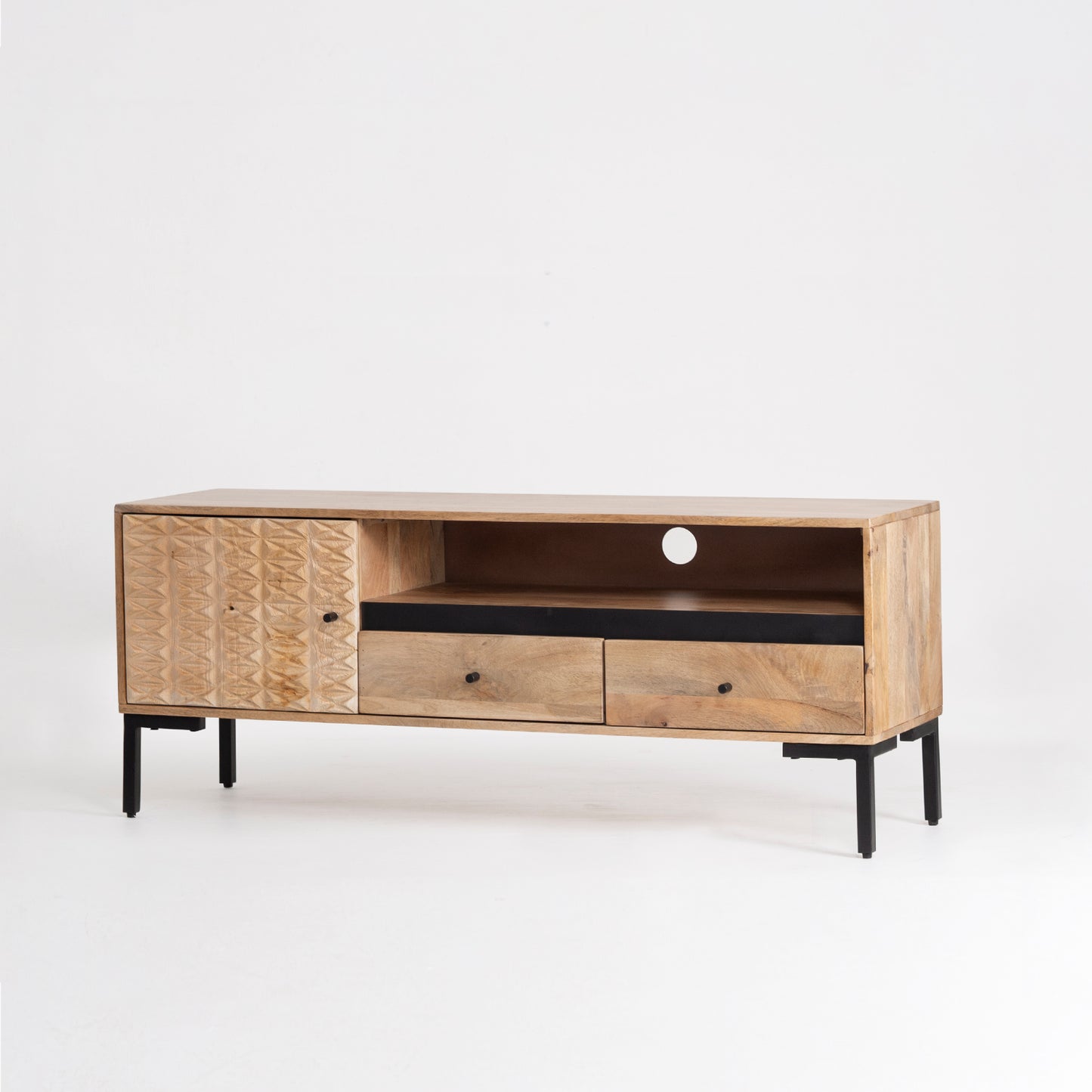 TV Unit with Drawers & Open Shelf