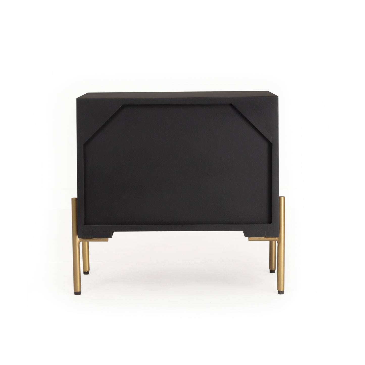 Auris Metal-Leg Bedside Table – 2 Drawers