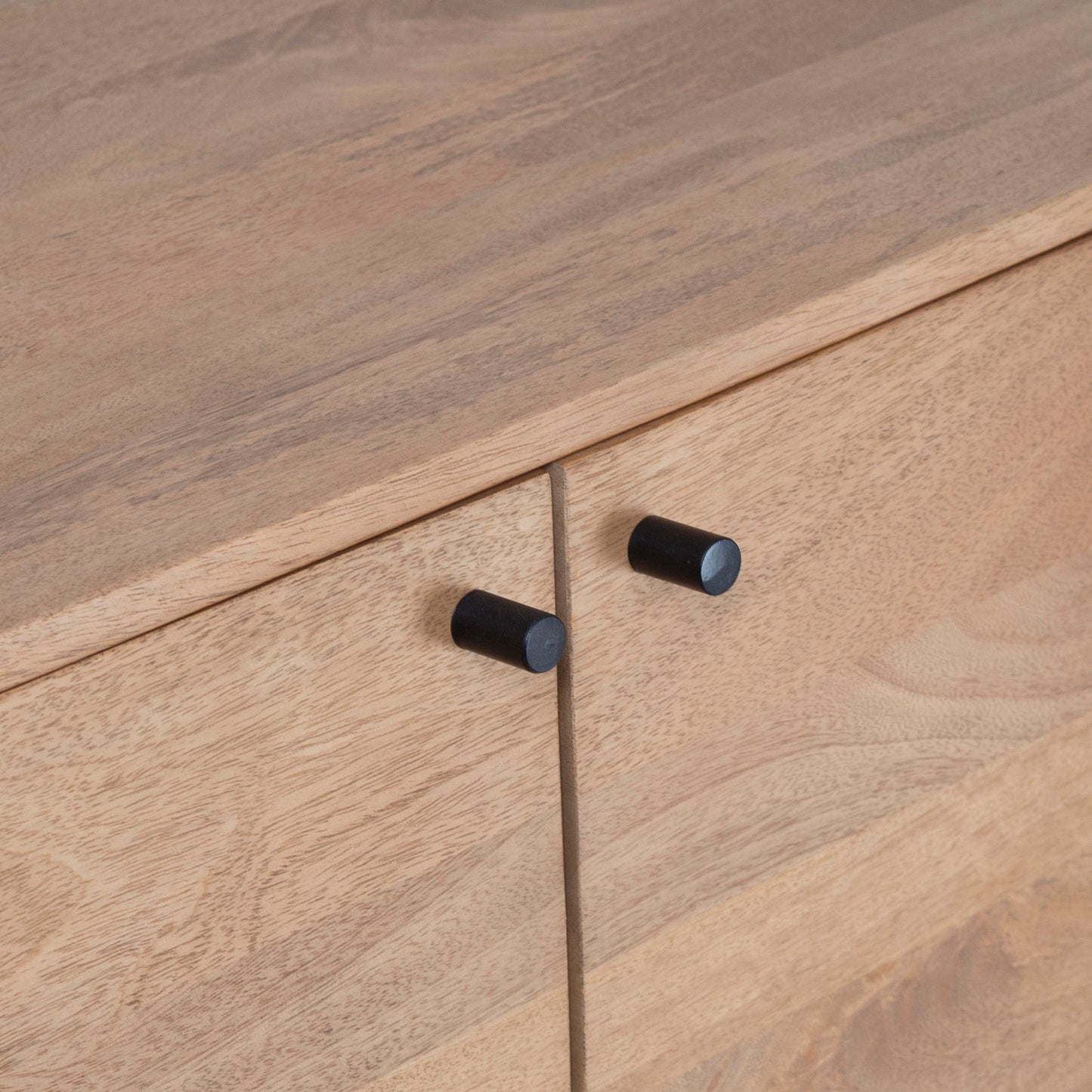Contemporary Curved Mango Wood Sideboard