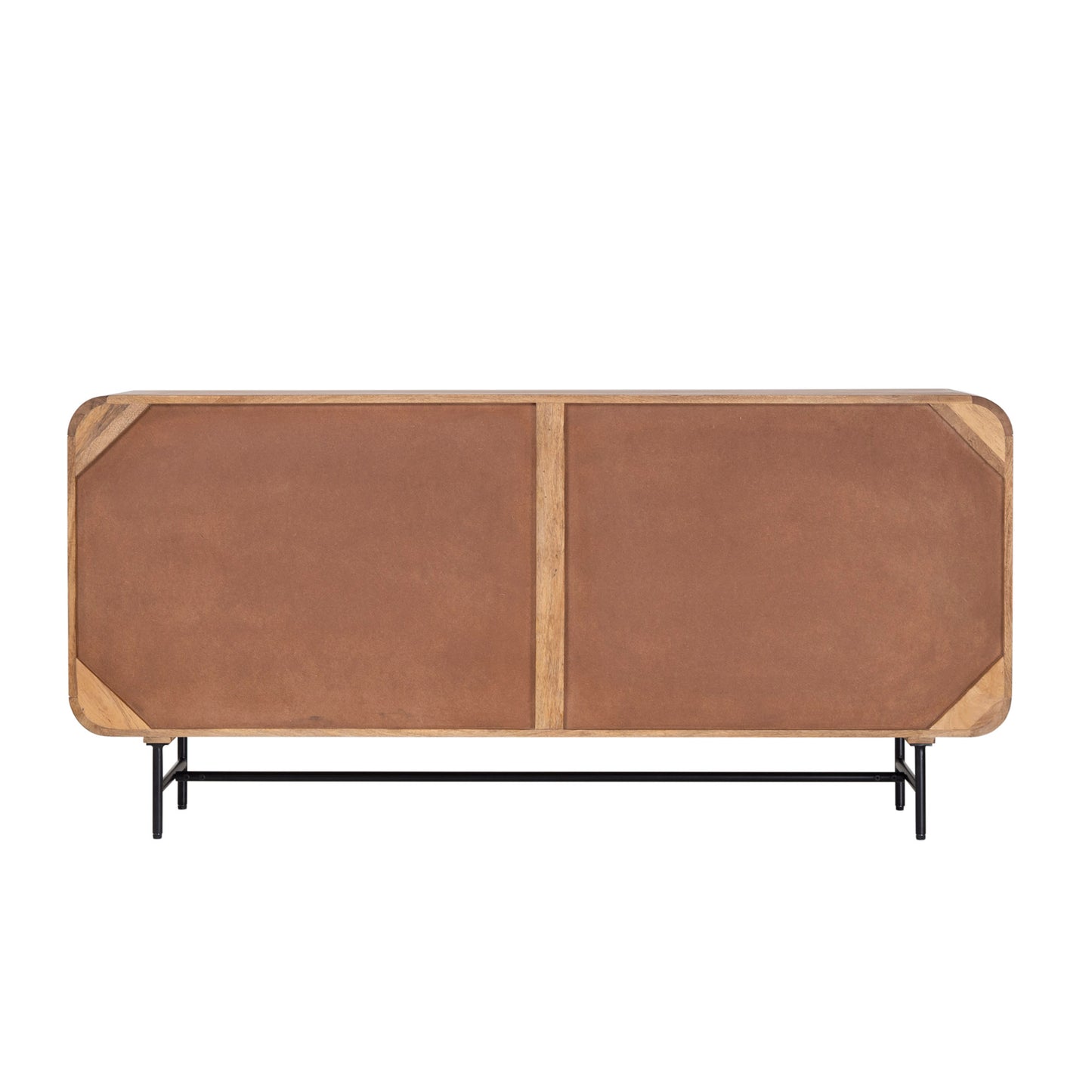 Contemporary Curved Mango Wood Sideboard