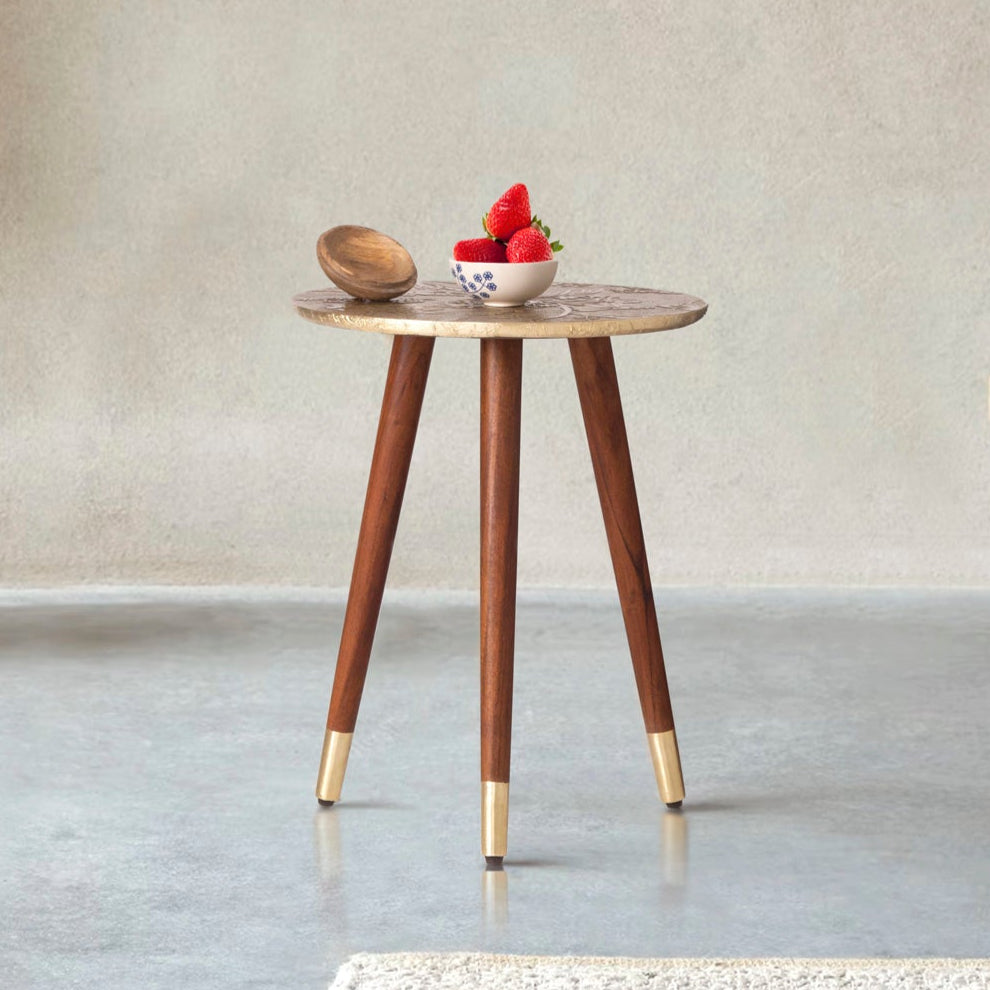 Brass Cladding Side Table