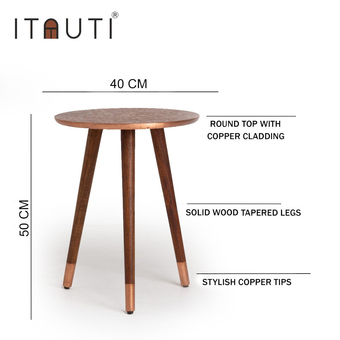Metal Cladding Side Table