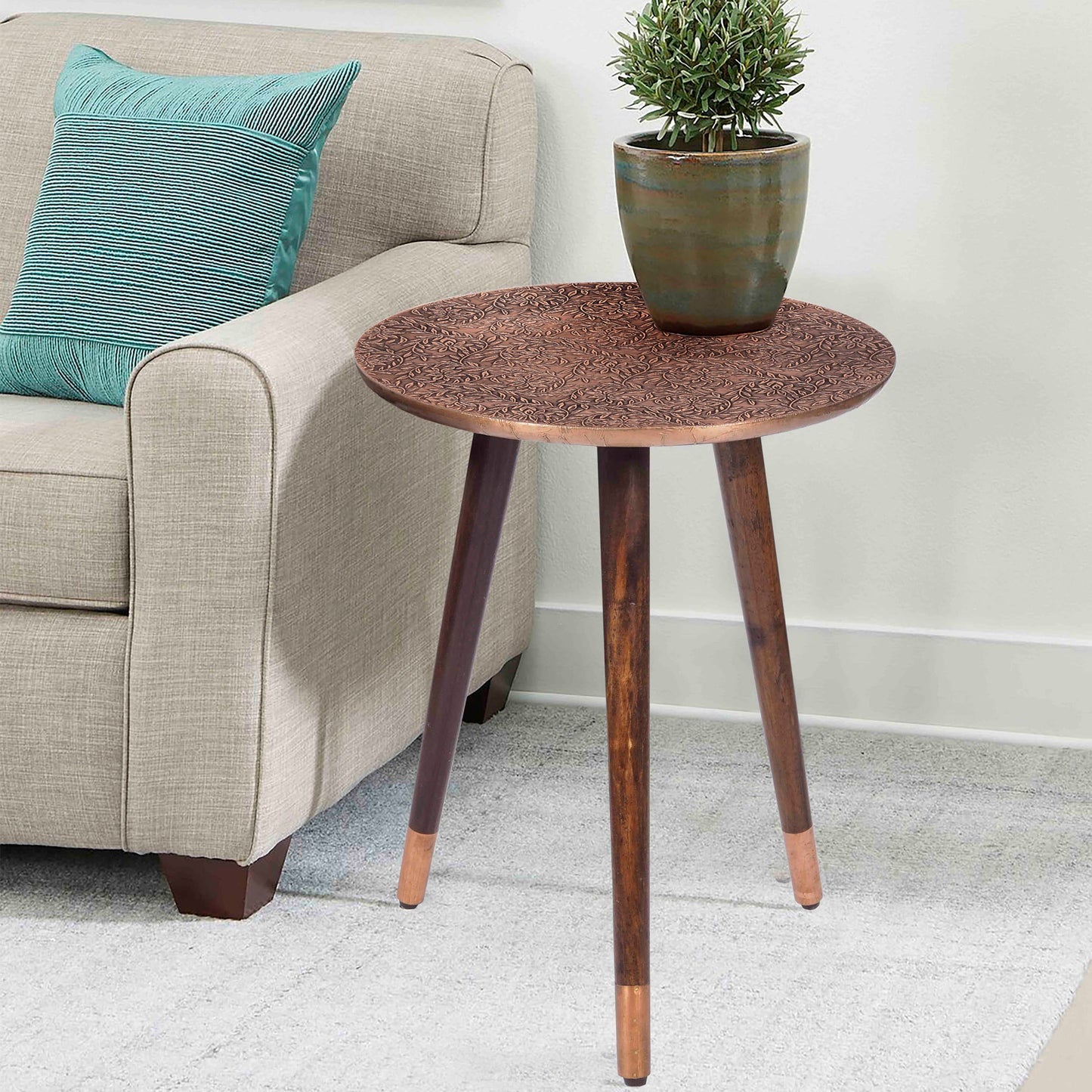 Hammered Copper Table