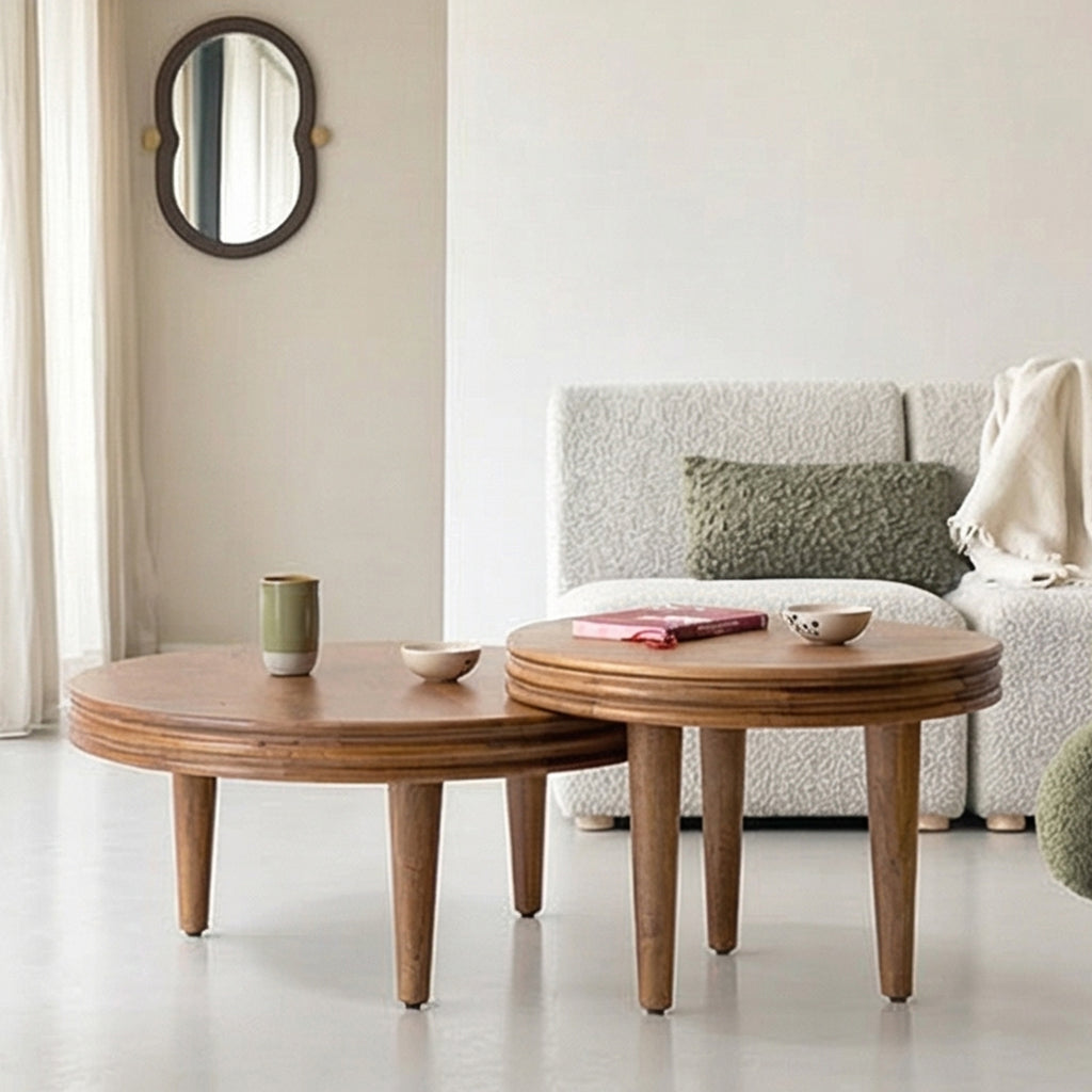 2 Set Of Round Nesting Coffee Tables