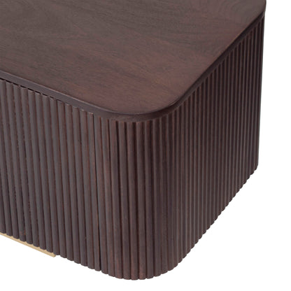 Modern Fluted Wood TV Unit