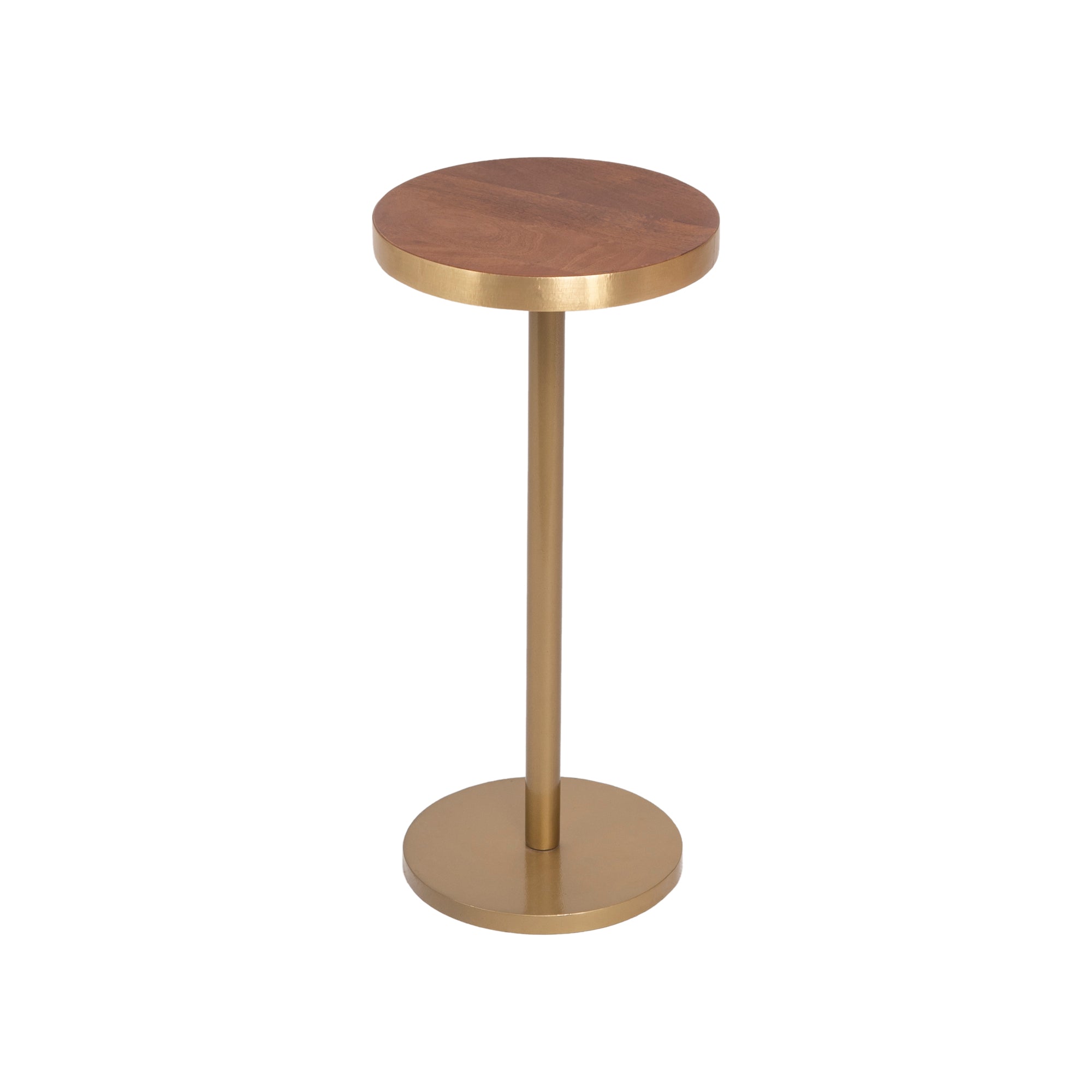 Asymmetrical Brass Accent Coffee Table