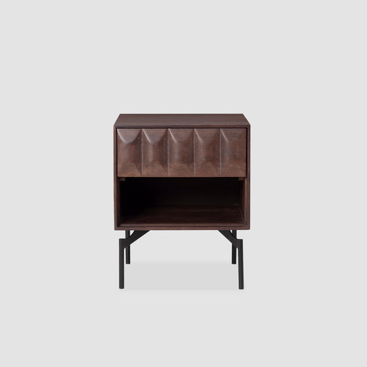 Modern Walnut Bedside Table