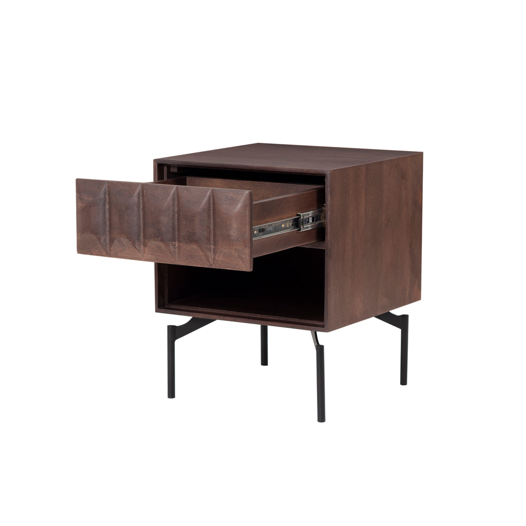 Modern Walnut Bedside Table