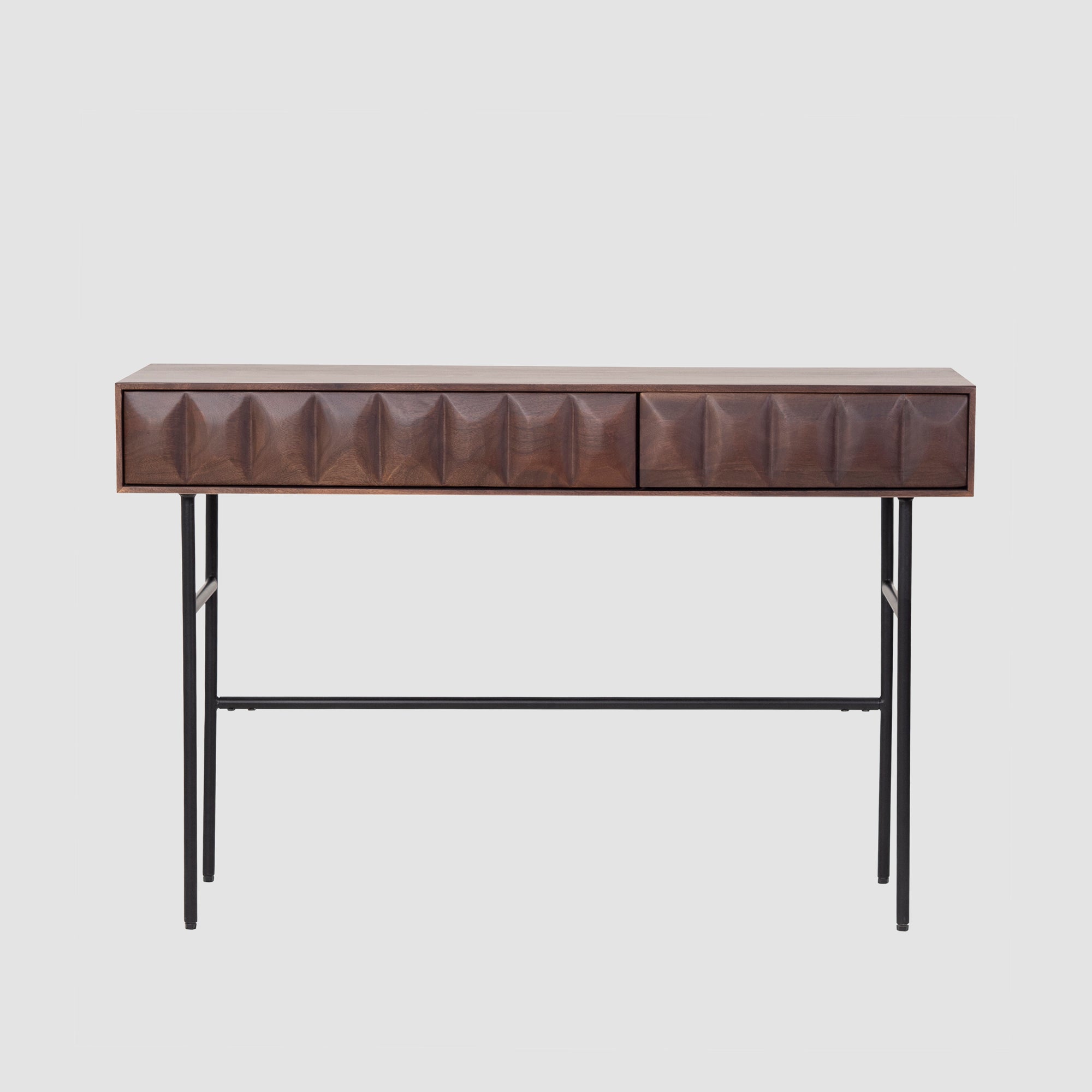 Walnut Wood Console Table