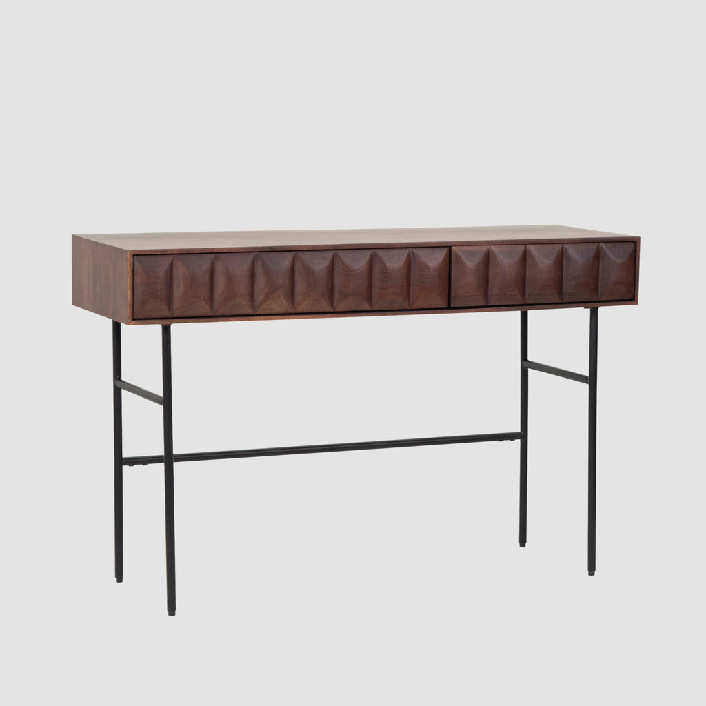 Walnut Wood Console Table