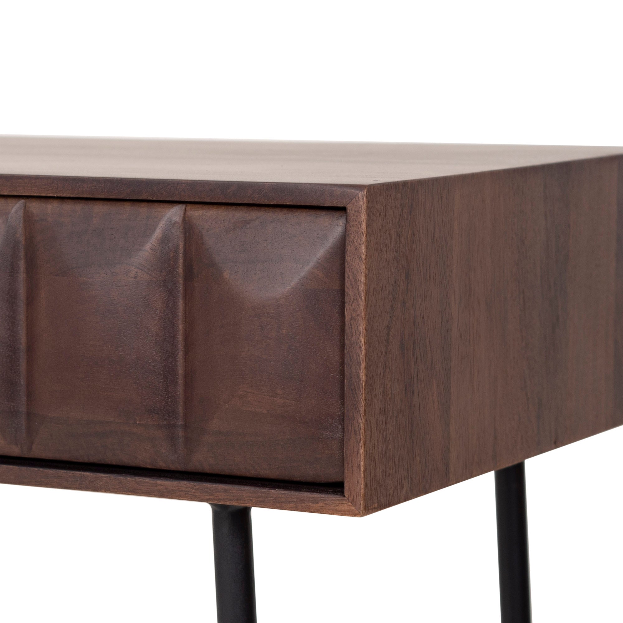 Walnut Wood Console Table