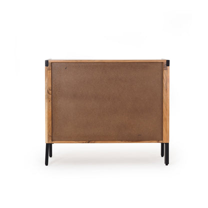 Modern Industrial Wood Storage Cabinet