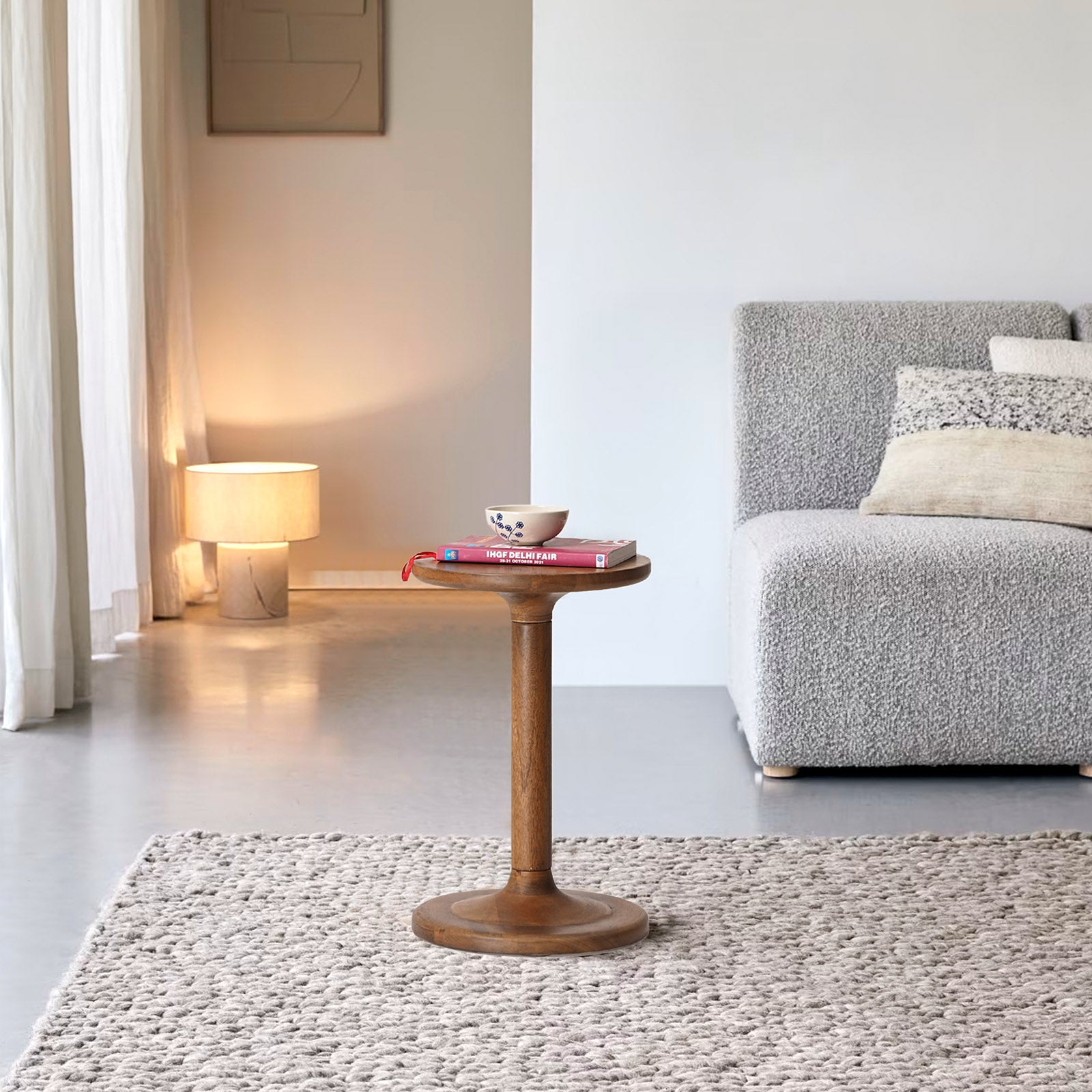 Mango Mango Wood Pedestal Table