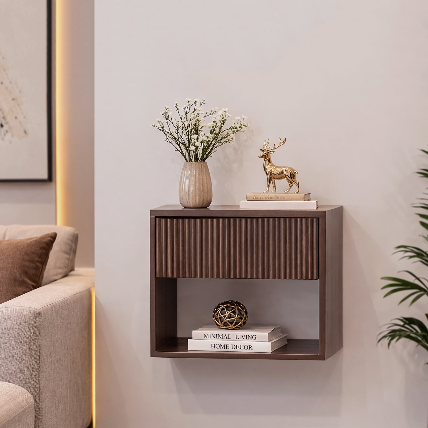 Wall Shelf Bed  Side Table