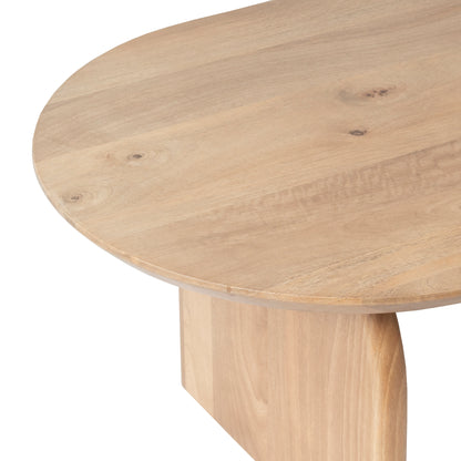 Curved Leg Solid Wood Oval Coffee Table