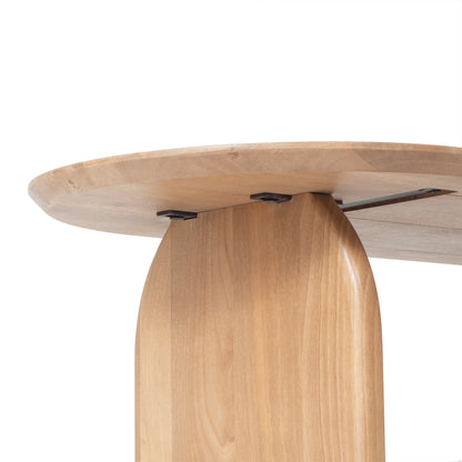 Curved Leg Solid Wood Oval Coffee Table