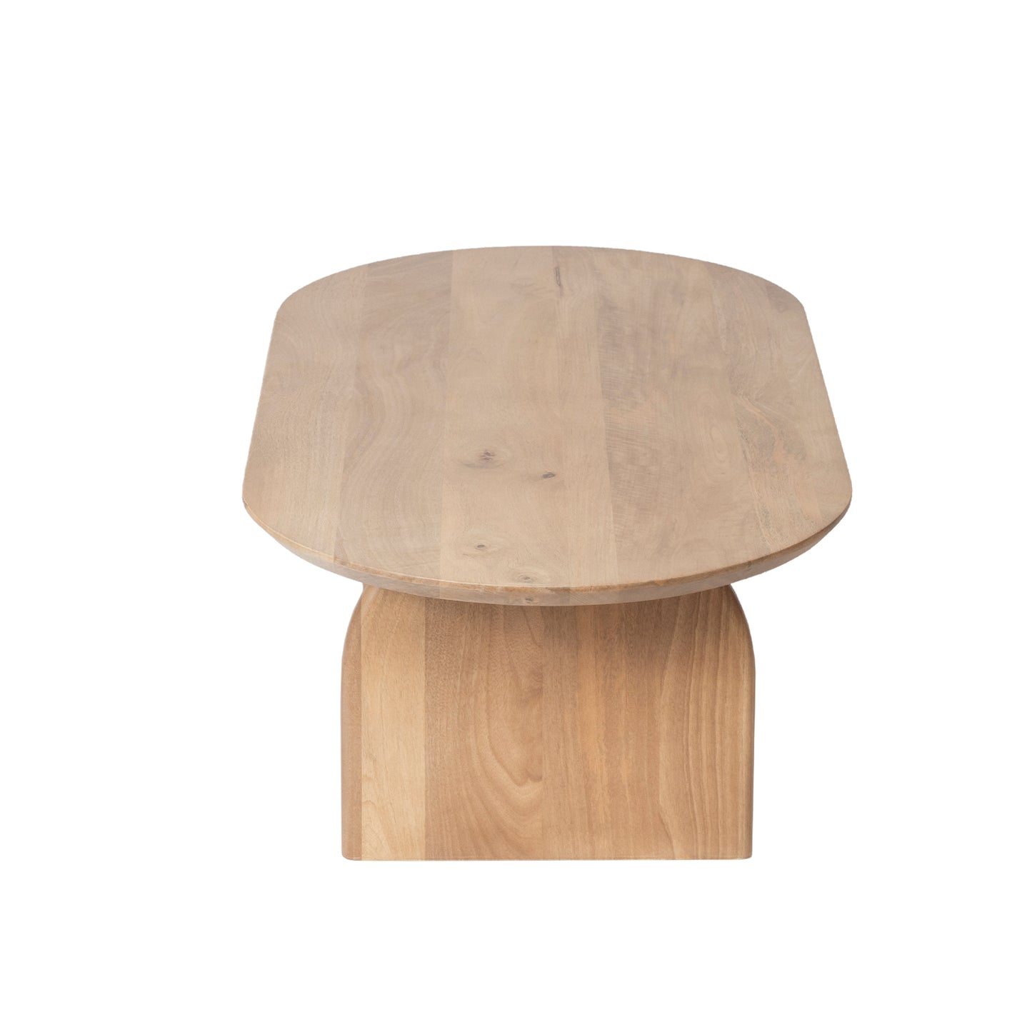 Curved Leg Solid Wood Oval Coffee Table