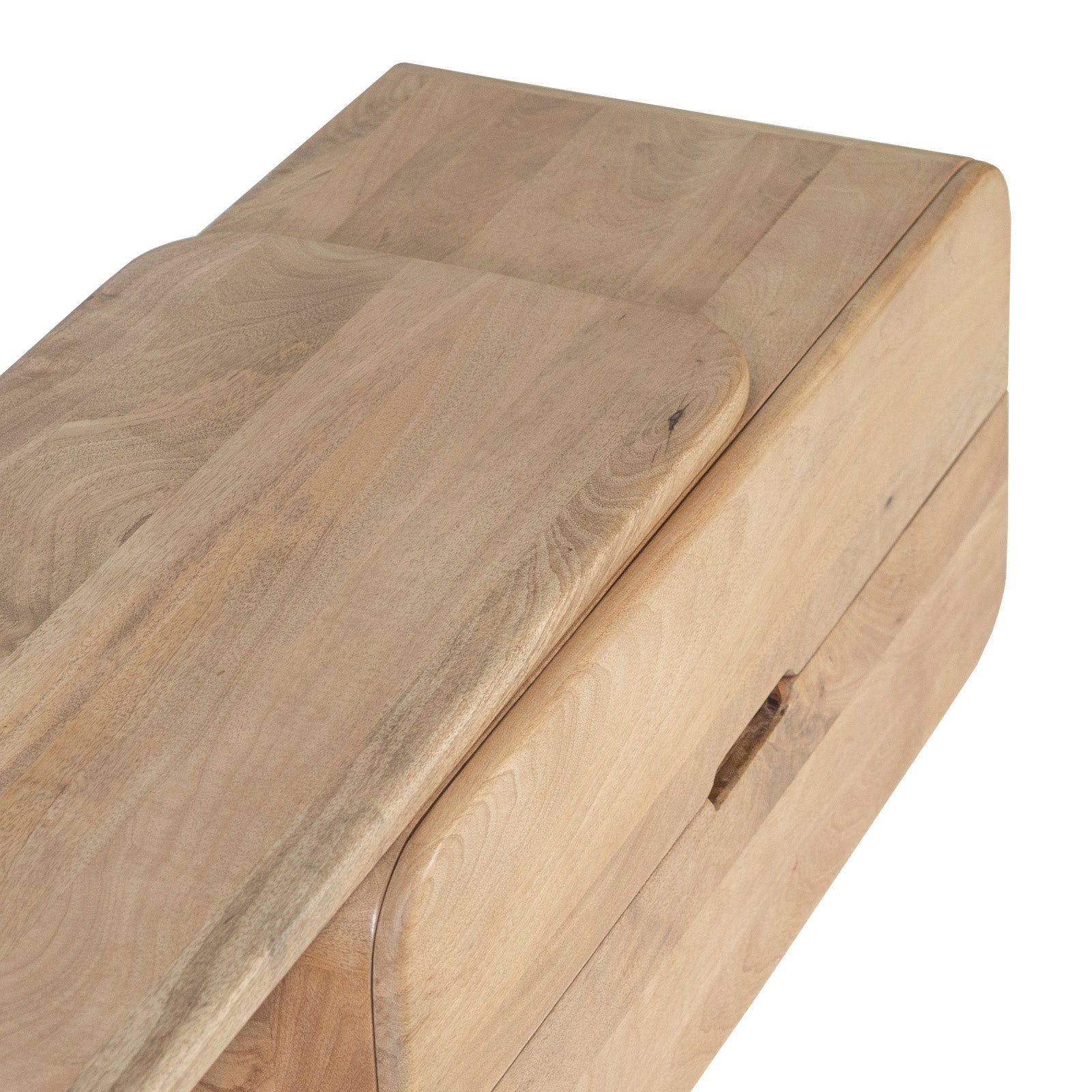 Mango Wood Coffee Table with Storage Drawers