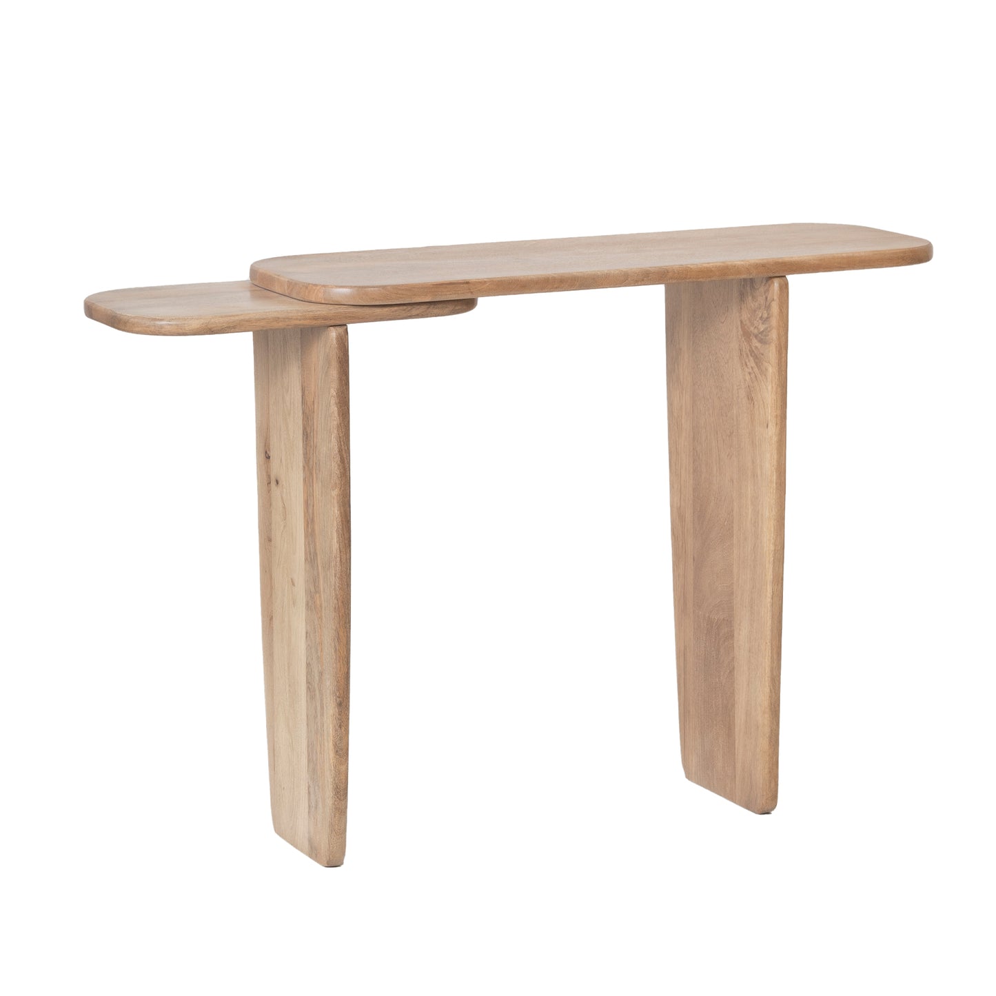 Dual-Tier Solid Wood Console Table