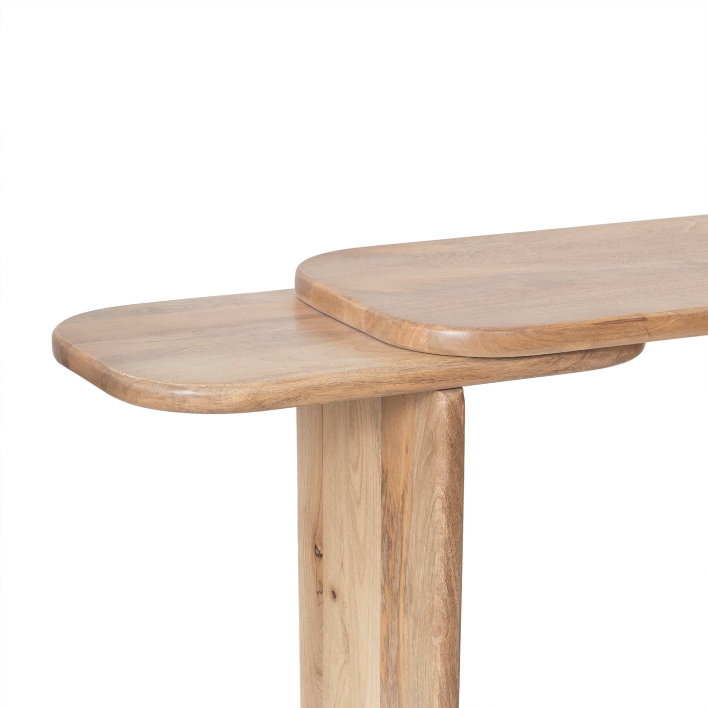Dual-Tier Solid Wood Console Table