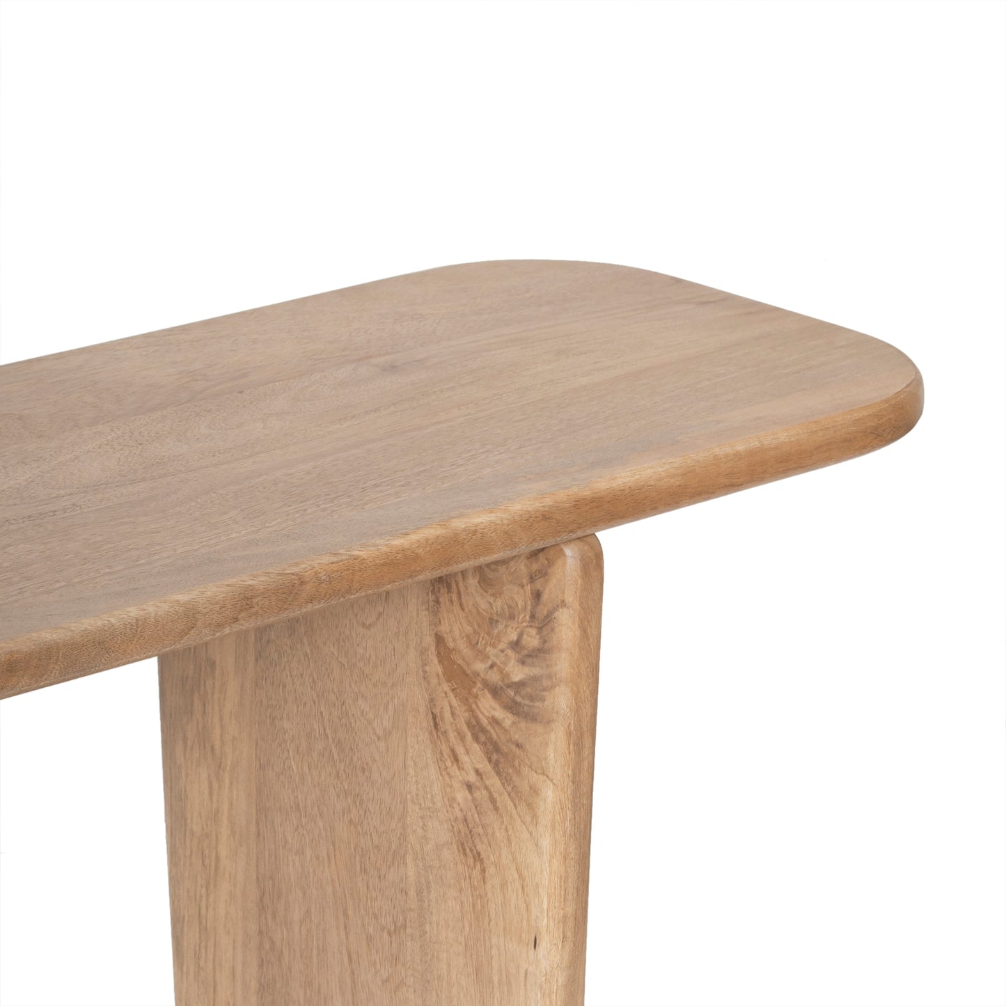 Dual-Tier Solid Wood Console Table