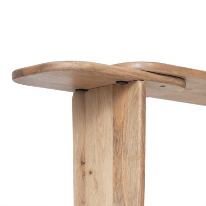 Dual-Tier Solid Wood Console Table