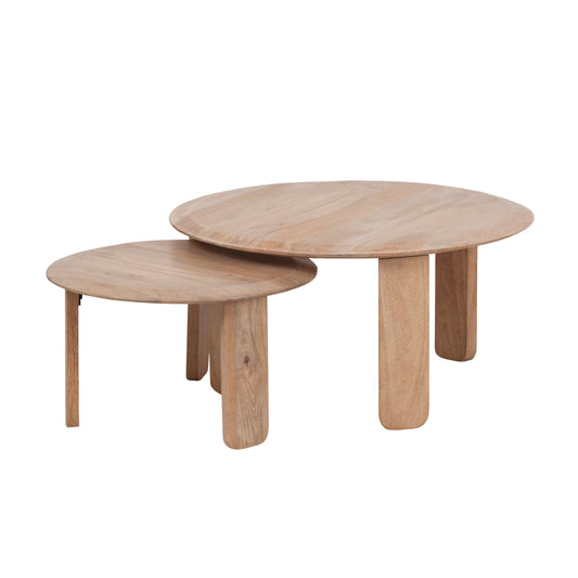 Solid Wood Nesting Coffee Table Set