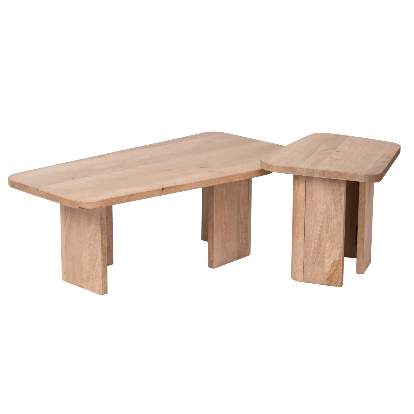 Solid Wood End Table – Natural Finish