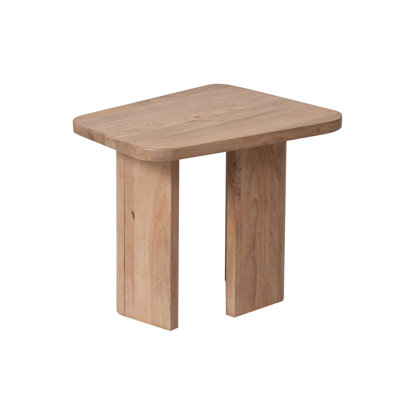 Solid Wood End Table – Natural Finish