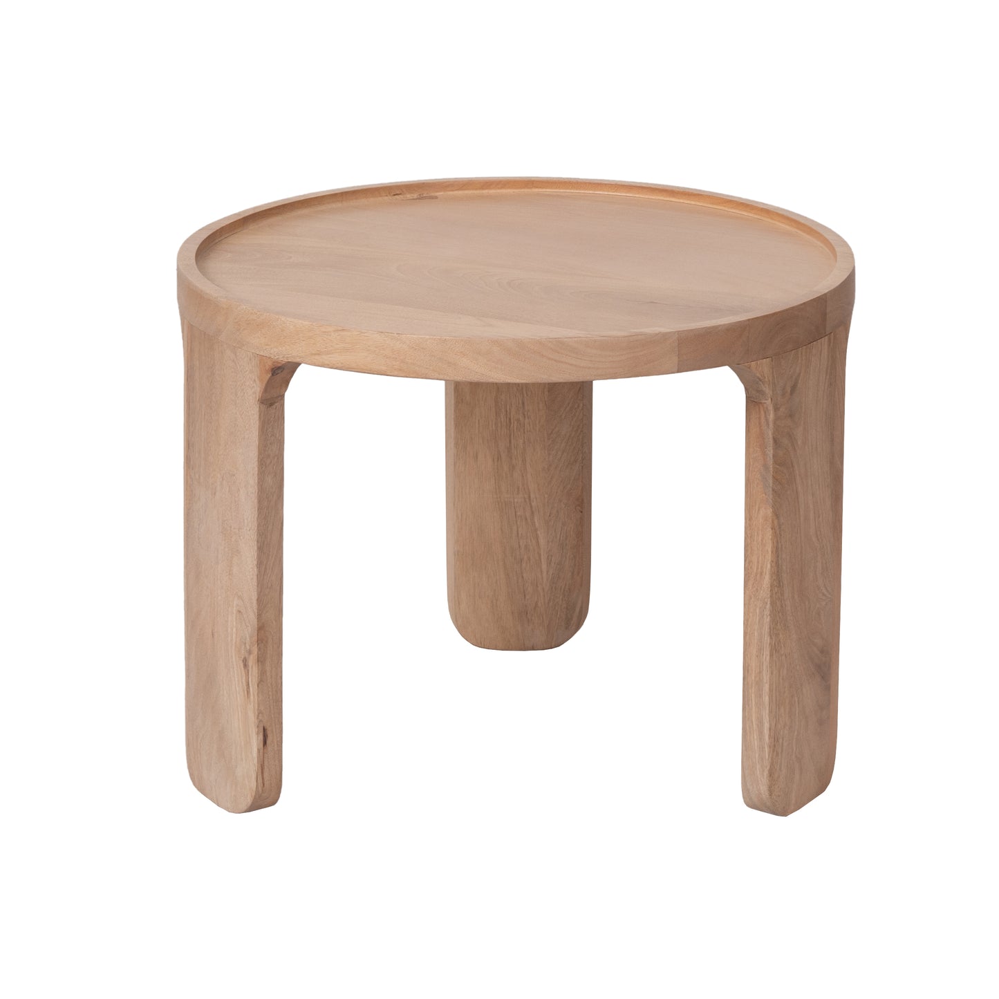 Round Solid Wood Nesting Coffee Tables (Set of 2)
