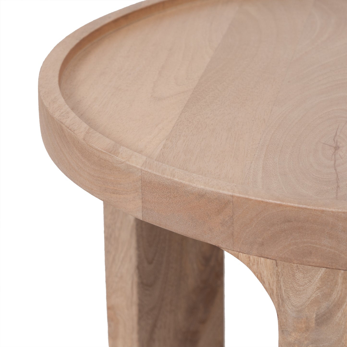 Round Solid Wood Nesting Coffee Tables (Set of 2)