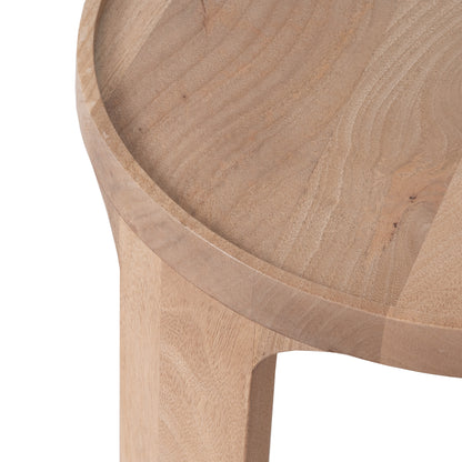 Round Solid Wood Nesting Coffee Tables (Set of 2)