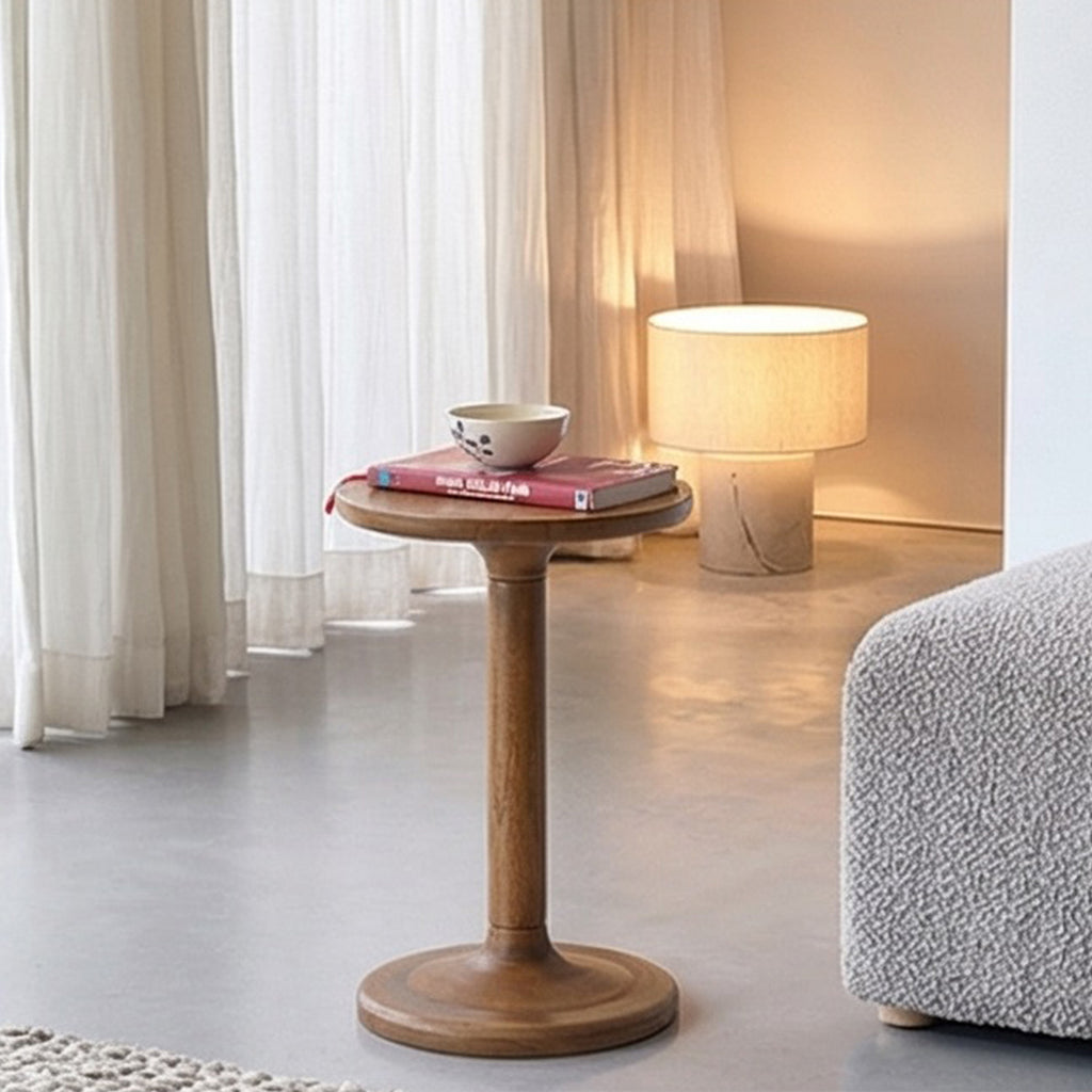 Mango Mango Wood Pedestal Table