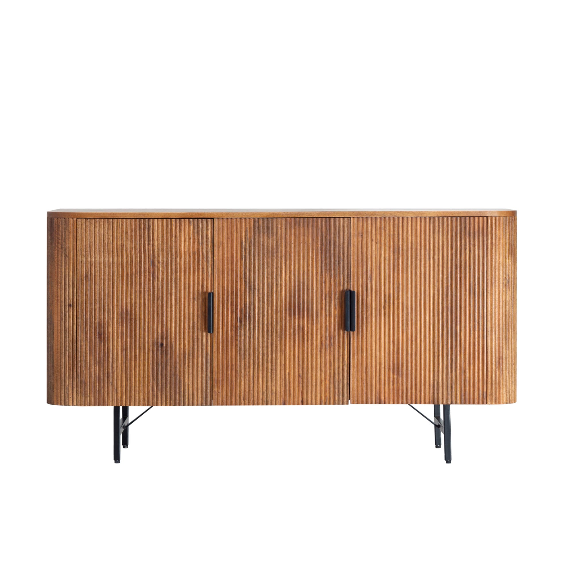 Fluted Wood Sideboard