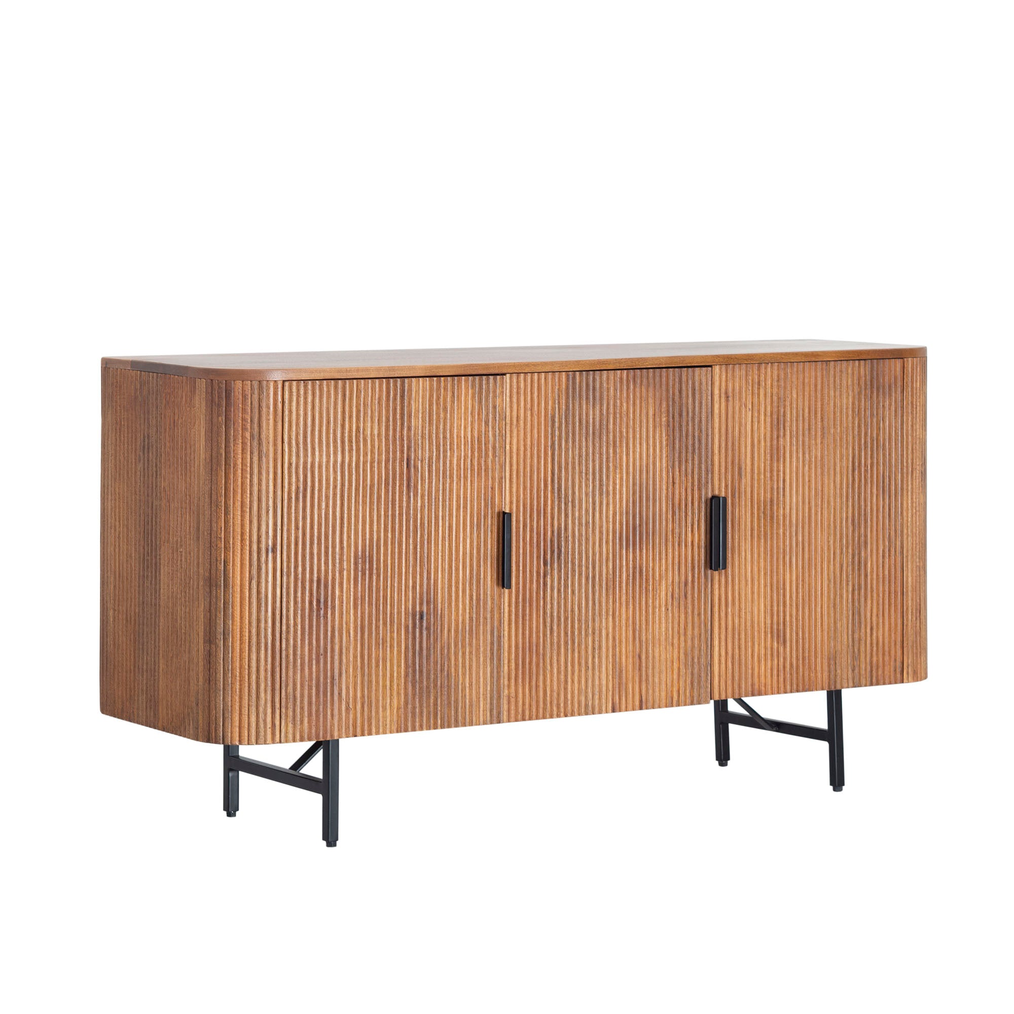 Fluted Wood Sideboard