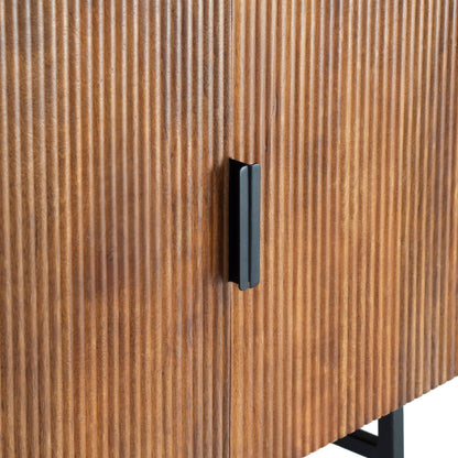 Fluted Wood Sideboard