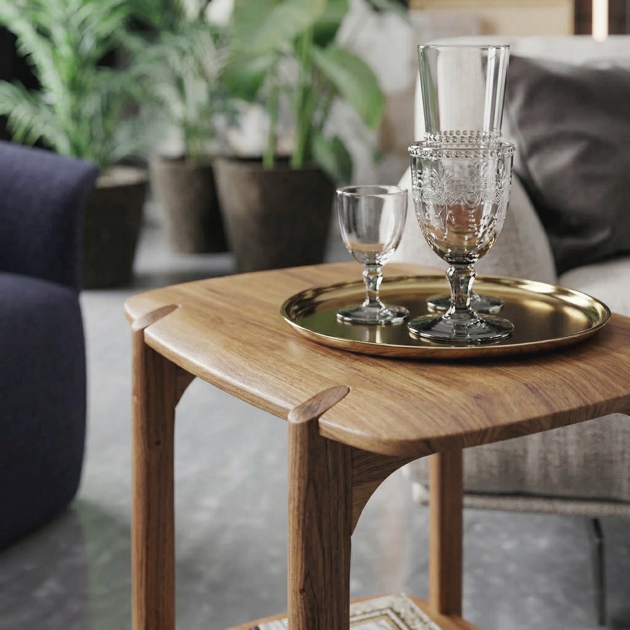 Acacia Wood Side Table