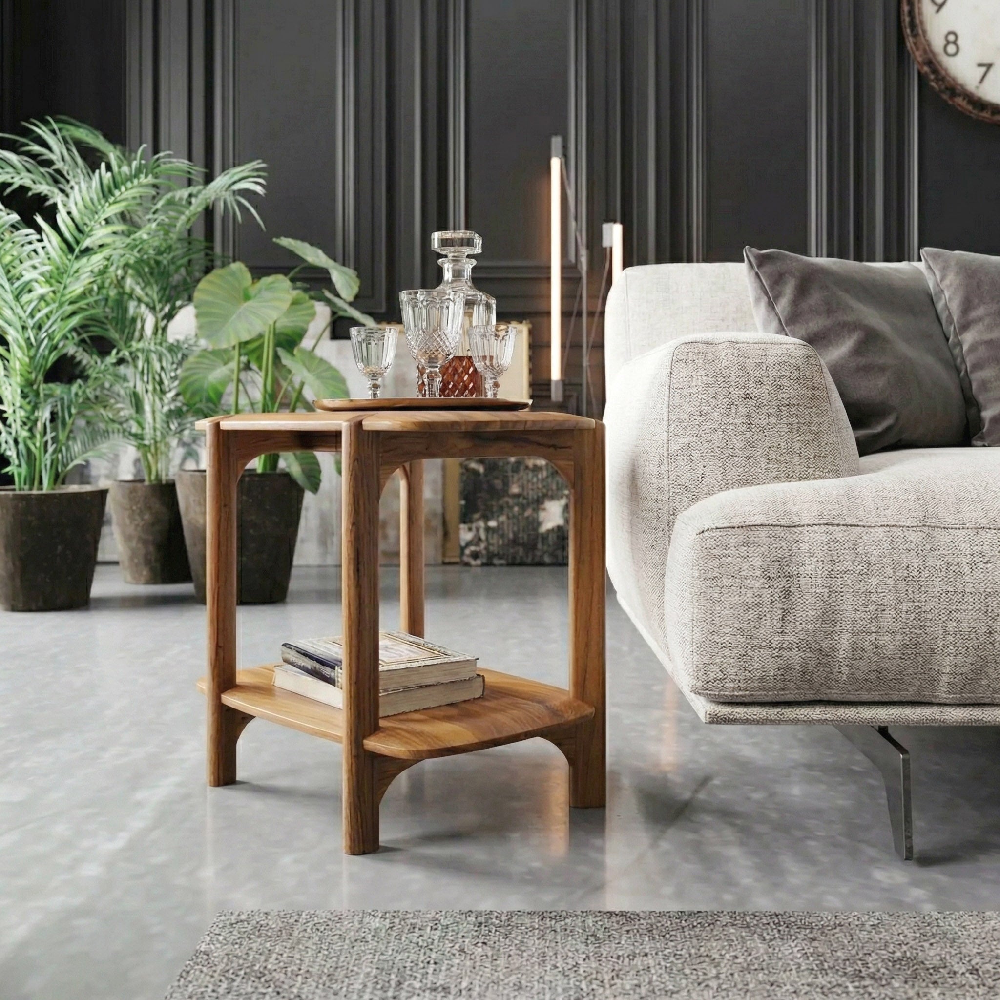 Acacia Wood Side Table