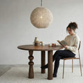 Boho Farmhouse Globe Light, Beaded Orb Chandelier