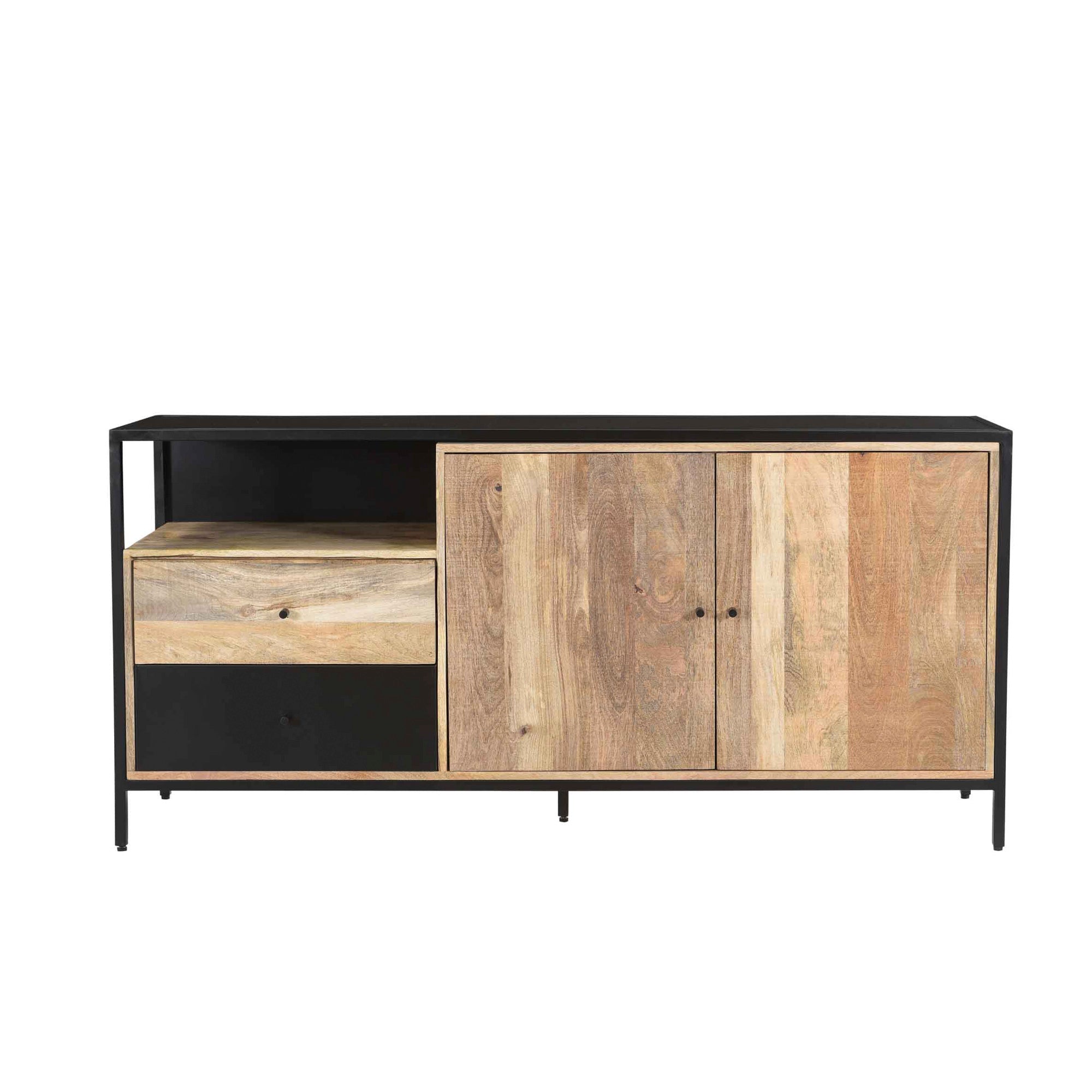 Modern Industrial Mango Wood Sideboard