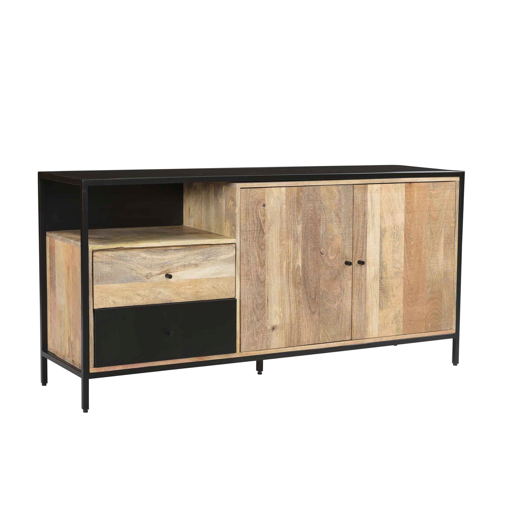 Modern Industrial Mango Wood Sideboard