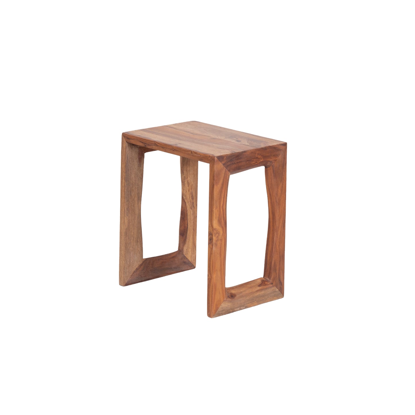 Sheesham Wood Nesting Table Set of 2 – Handmade Solid Wood Side Tables for Living Room